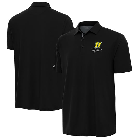 Men's-Antigua  Heather Gray Denny Hamlin Era Polo