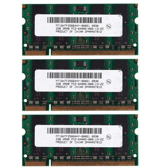 3X 2GB DDR2 PC2-6400 800MHz 200Pin 1.8V Laptop Memory SO-DIMM Notebook RAM