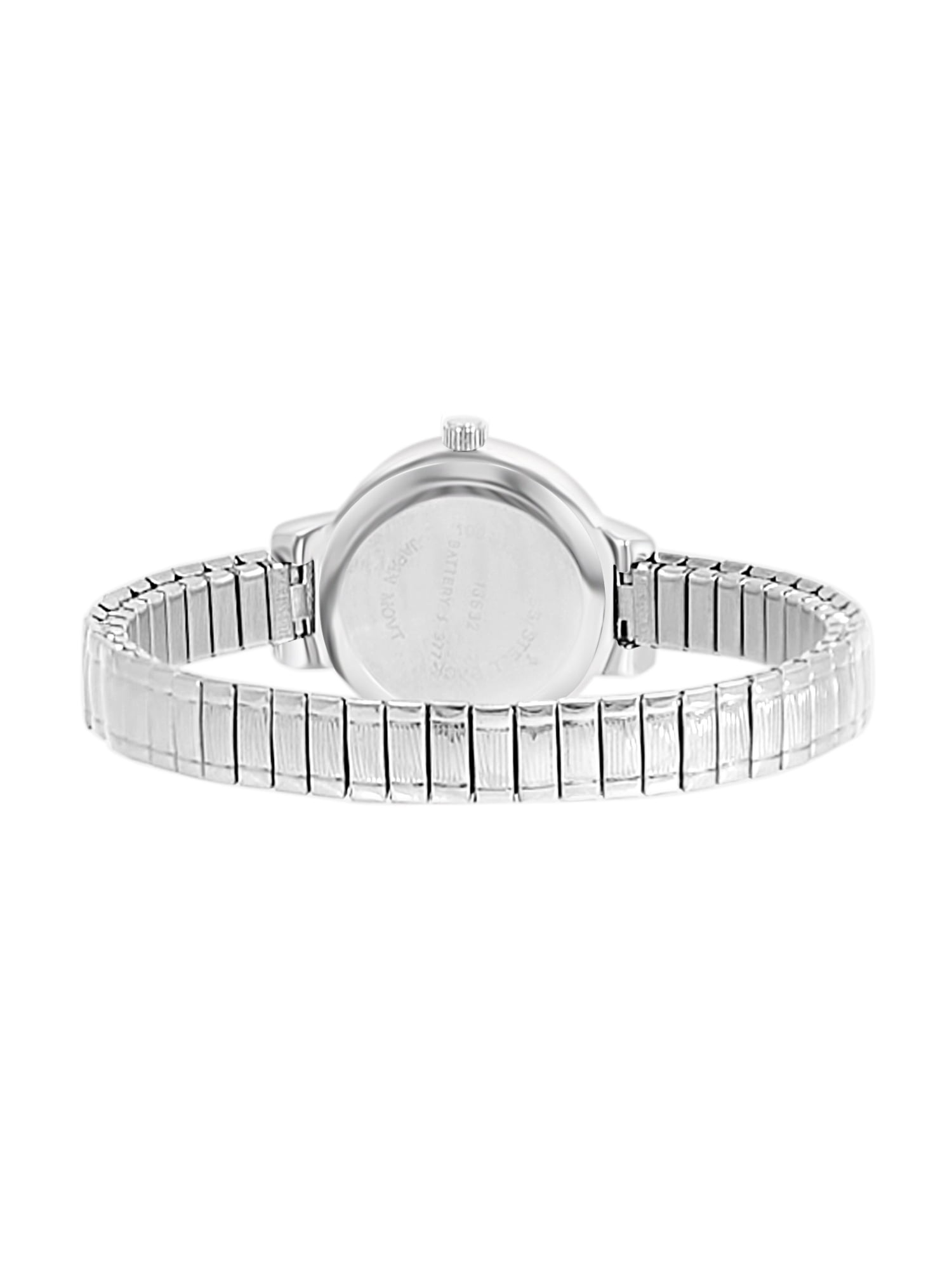Time and Tru Women's Adult Square Silver Analogue Watch with Expansion Bracelet