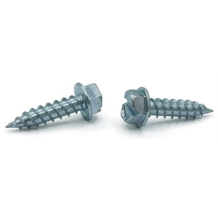

#12 x 1 1/2 Self-Piercing Screws / Slotted / Hex Washer Head (5/16 AF) / Steel / Zinc - 2000 Piece Carton