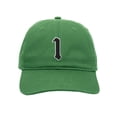 thumbnail image 2 of Daxton Old English 3D Alphabet Letters Numbers Initial Baseball Dad Hat - Kelly Green, Number 1, 2 of 2