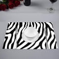 thumbnail image 2 of MKHERT Zebra Skin Placemats Table Mats for Dining Room Kitchen Table Decoration 12x18 inch,Set of 6, 2 of 4
