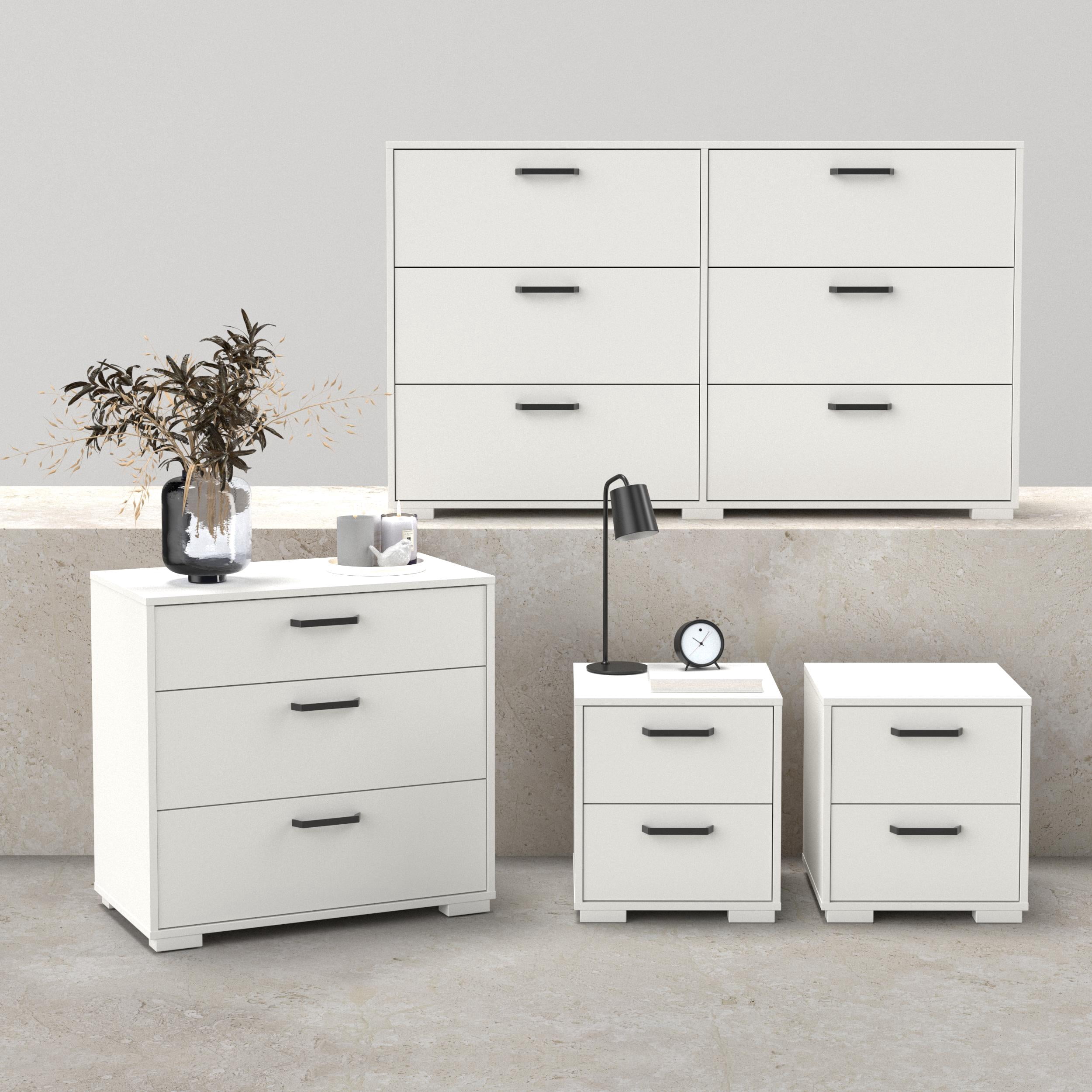 Tvilum Sofia 4-Piece Engineered Wood Bedroom Set in White