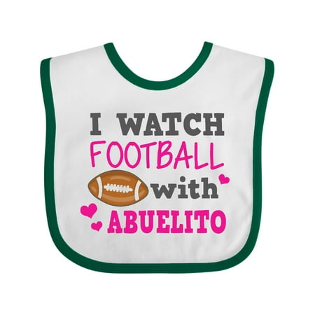 

Inktastic I Watch Football with My Abuelito Gift Baby Boy or Baby Girl Bib