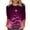 Multicolor#2, variant on Fengactive Womens Christmas Print T Shirt 3/4 Sleeve Crew Neck Top Casual Loose Fit Holiday Tee
