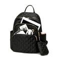 thumbnail image 6 of Stylago Laptop Backpack Purse for Women Work Travel Computer Bags College Students Fashion Quilted Daypack with Mini Pouch Black, 6 of 7