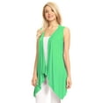 thumbnail image 3 of Made by Johnny Women's Lightweight Sleeveless Draped Open Cardigan S MINT, 3 of 6