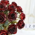 thumbnail image 4 of Artificial Vintage Silk Rose Flower Bouquet Fake Roses Long Stem Artificial Roses for Home Kitchen Wendding Decorations, 4 of 5