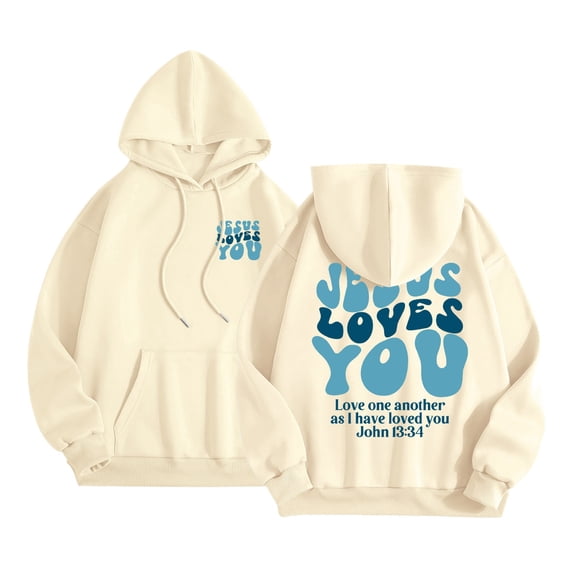 Womens Essentials Hoodie Letter Print Long Sleeve Hooded Sweatshirt Casual Fall Pullover Sweater Winter Clothes