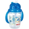 Nuby Tritan 2-Handle No-Spill Flip-it Fat Straw Printed Cup - 8oz/ 240 ml, 12+ Months, 1pk prints: space