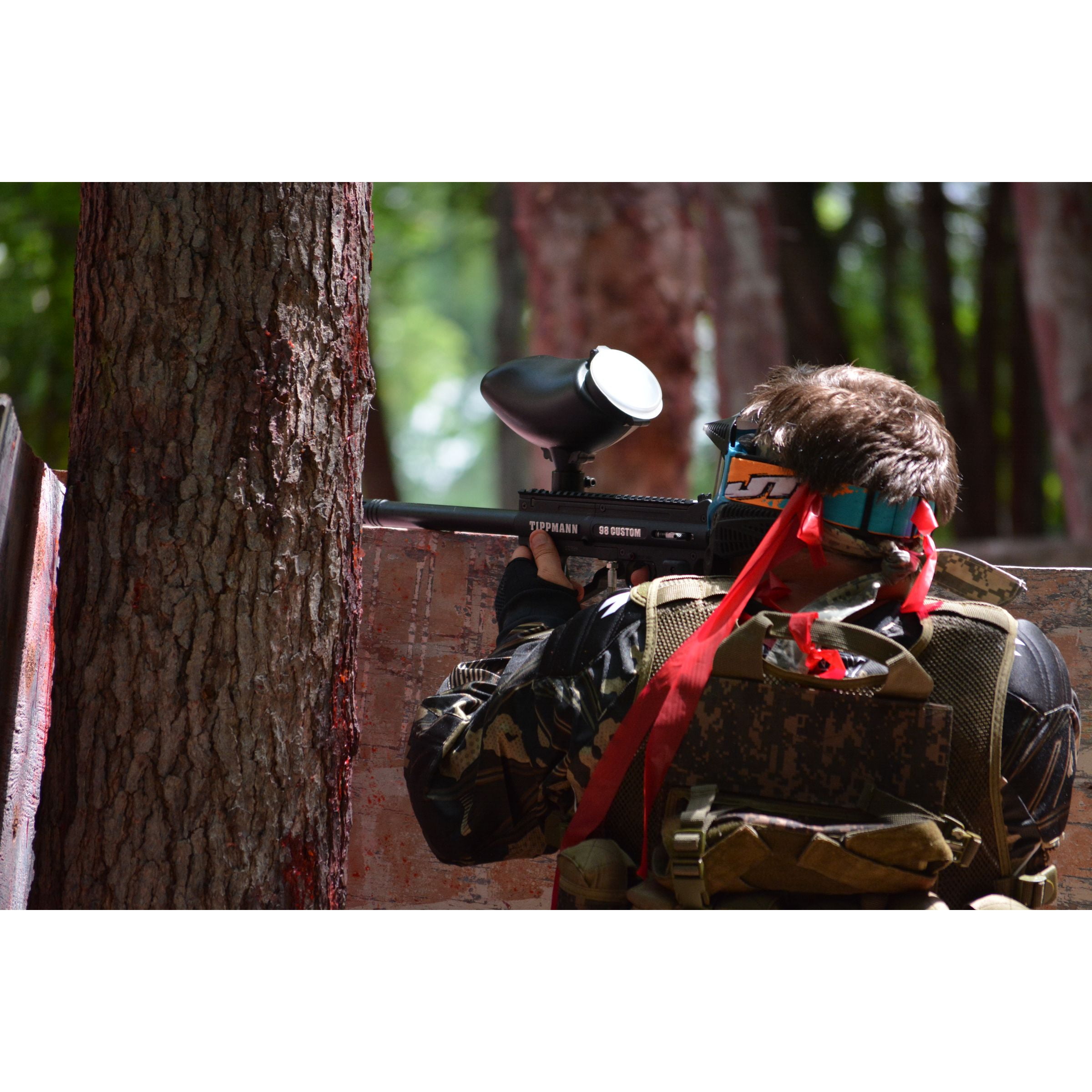 Tippmann 98 Custom Platinum Series Paintball Marker Gun with Semi-Auto Performance and Accessories