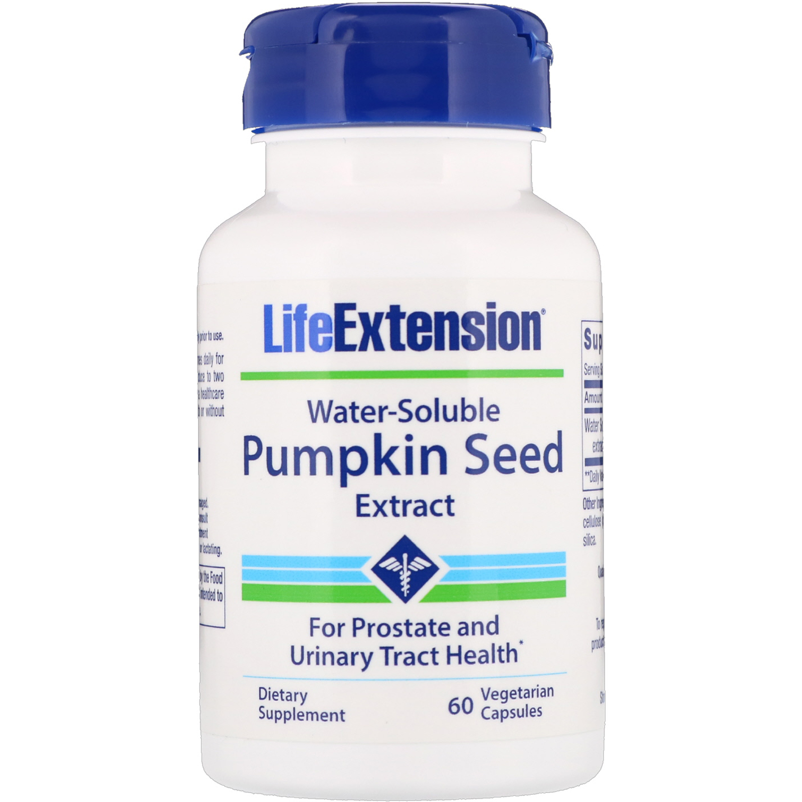 Life Extension WaterSoluble Pumpkin Seed Extract 60 Vegetarian Capsules