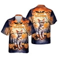 thumbnail image 3 of Mummy Abyssinian Happy Halloween with Pumpkins Bats Spooky Fun Hawaiian Shirt Breathable Summer Unisex Merch Cat Lover Kitten Owner Gifts - 00019, 3 of 6
