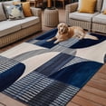 thumbnail image 2 of Fsddascl Boho Navy Blue Outdoor Rug for Patio/Deck/Porch, Non-Slip Large Area Rug 4 x 6 Ft, Modern Geometric Abstract Art Indoor Outdoor Rugs Washable Area Rugs, Reversible Camping Rug Carpet Runner, 2 of 5