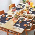 thumbnail image 3 of Hallowmas Grimace Pumpkin Ghost Boo 4 PCS Table Mats Durable Linen Placemats 12 X 18 Inch Seasonal Farmhouse Holiday Rustic Decor for Kitchen Dining Table Halloween Gifts, 3 of 5