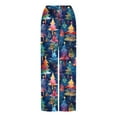 thumbnail image 7 of Enjoytime Casual Pants for Women Christmas Printed Elastic Waist Straight Leg Pants Fashion Flannel Loose Cute Comfy Trousers with Pockets Multicolor L, 7 of 7