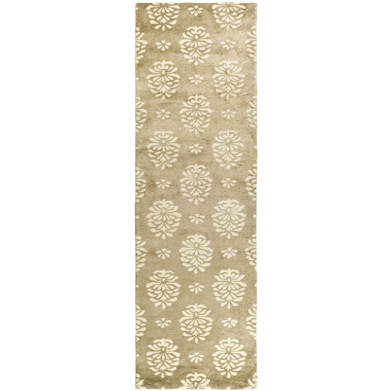 SAFAVIEH Soho Alicia Floral Wool Area Rug, Beige/Ivory, 7'6" x 9'6"