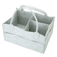thumbnail image 3 of SAYFUT Baby Diaper Caddy, Diaper Tote Organizer, Nursery Storage Bin, Portable Car Storage for Diapers Wipes and Toys, Grey/ Black/ Coffee/ Brown/ Yellow, 3 of 5
