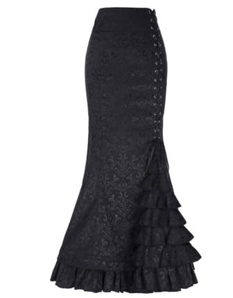 long black fishtail skirt