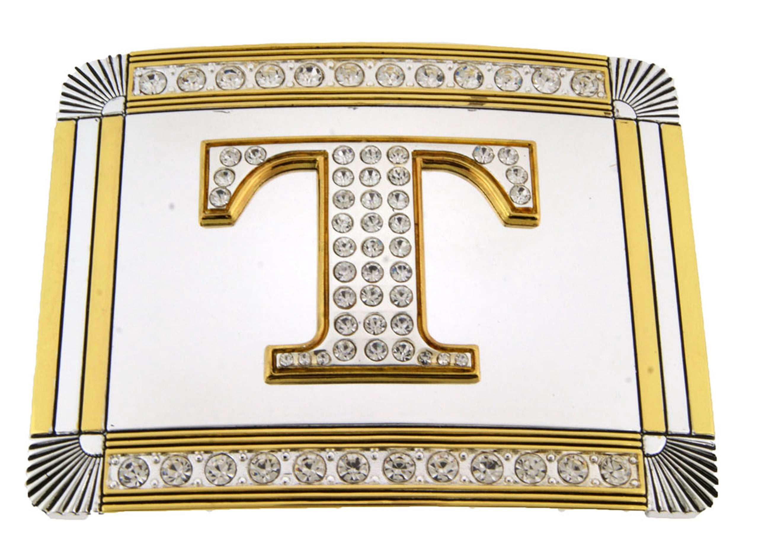 Big Initial T Letter Alphabet Belt Buckle Western Cowboy 