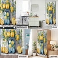 thumbnail image 6 of Yellow Lemon Leaf Fabric Shower Curtain Vintage Oil Painting Washable Shower Curtains for Bathroom, Waterproof Bath Curtain with Hooks Home Decor 36x72in, 6 of 8
