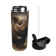 thumbnail image 2 of Yiaed Football Loving Hamster Print Water Bottle with Straw Lid, Stainless Steel Double Wall Insulated Water Bottle | Leak-Proof and Spill-Proof Water Bottle, 2 of 8