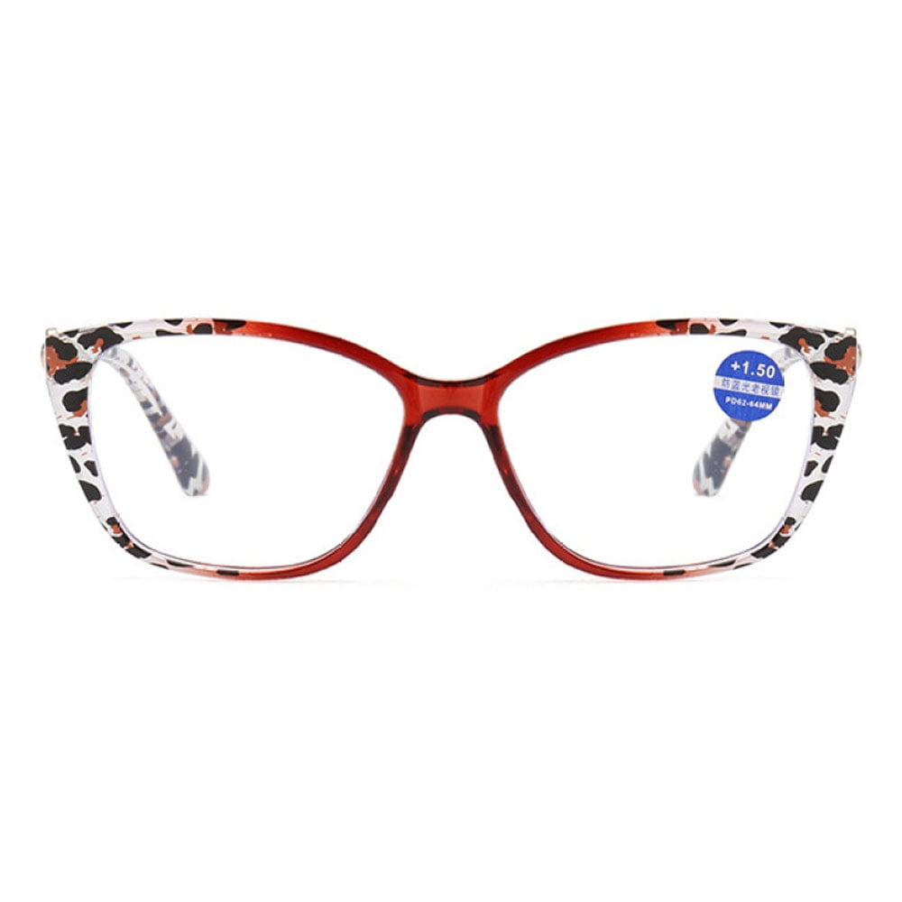 3 Pairs of Leopard Print Square Oversized Reading glasses Blue Light Blocking Metal Presbyopic Glasses Readers for Women +3.00