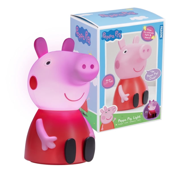 Lámpara con forma de figura de Peppa Pig de Paladone con luz nocturna y sonido para niños