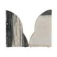 thumbnail image 3 of Creative Co-Op Black Mélange Carved Marble Bookends, Black, 3 of 4