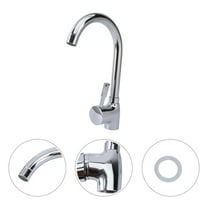 Worgeous Modern Kitchen Faucet Mixer with Durable Zinc Alloy and Copper Material Silver AntiRust 1 Hole