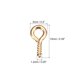 thumbnail image 2 of 200uds Pequeño Tornillo Ojo Pasadores Ganchos Mini Ojales Tornillos Roscados, 5x10x1,2mm Autorroscante Tornillo para Joyería Fabricación Accesorios Bricolaje Artesanía, Claro Oro, 2 of 5