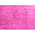 thumbnail image 1 of Ahgly Company Indoor Rectangle Abstract Pink Contemporary Area Rugs, 2' x 3', 1 of 4