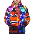 thumbnail image 5 of Lsque Five Nights At Freddy'S Pattern Casual Men's Hoodie,Hooded Sweatshirt with Kangaroo Pocket,Pullover Hoodie-XX-Large, 5 of 8
