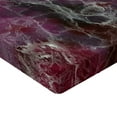 thumbnail image 2 of Ambesonne Marble Print Fitted Sheet, Psychedelic Cloudy, Twin Size, Charcoal Grey Magenta, 2 of 3