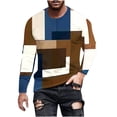 thumbnail image 1 of Birdeem Chemise Décontractée à Carreaux pour Hommes Col Rond Manches Longues, 1 of 3