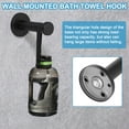 thumbnail image 5 of Uxcell 4 Pcs Stainless Steel Bathroom Towel Hooks, 2.9x0.7 Inch Heavy Duty Robe Coat Hooks Round Wall Mounted Hook with Screws for Bedroom Kitchen Closet Cabinet, Black, 5 of 7