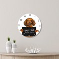 thumbnail image 1 of Reloj de pared de perro salchicha, reloj colgante para cachorro, prácticos números arábigos, decoración de pared bonita, reloj decorativo para cocina 30 centímetros, 1 of 8