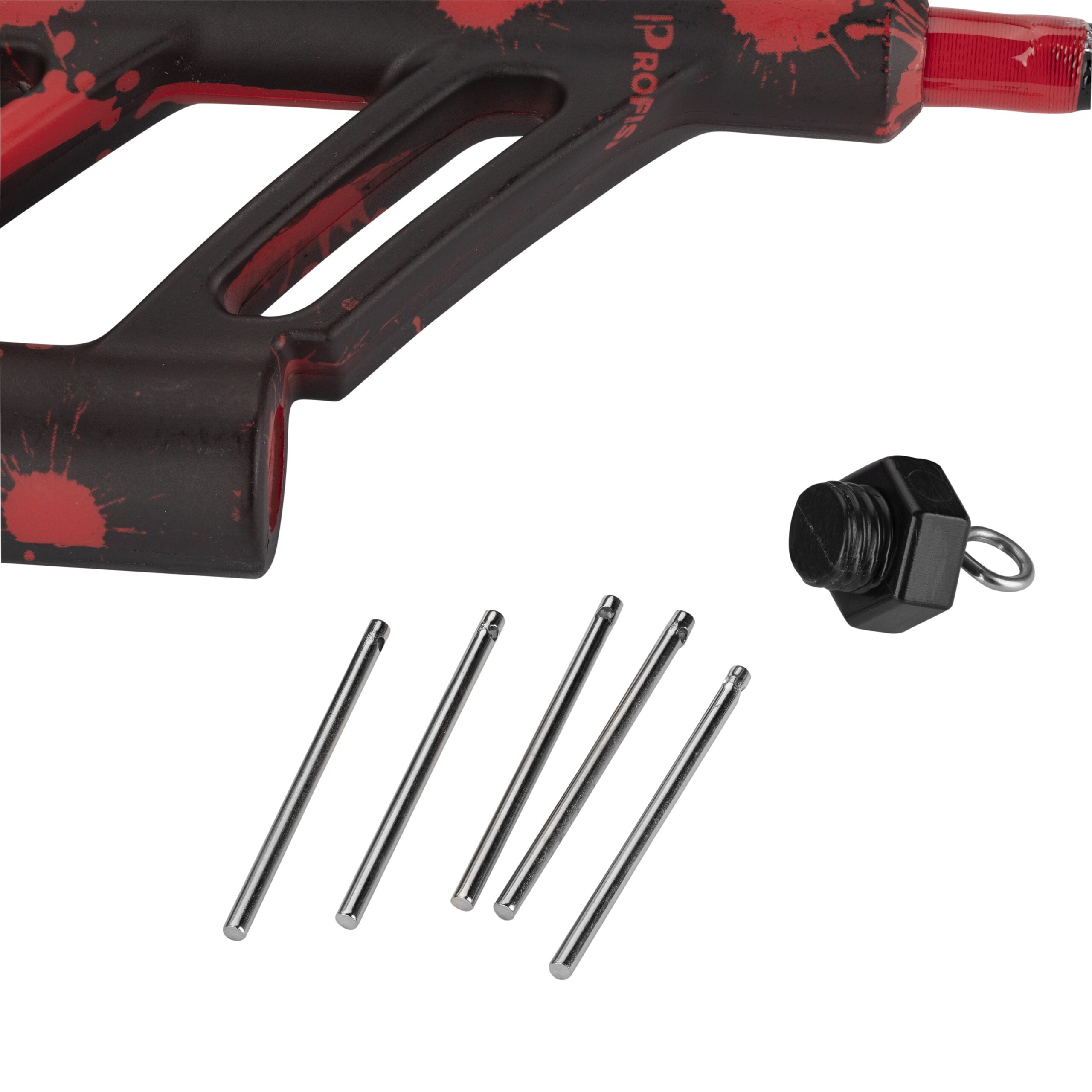 ProFISHiency Red Splat Fiberglass Pocket Spincasting Fishing Combo