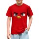 thumbnail image 2 of Tops de Manga Corta Linda con Impresión de Expresión Linda de Color Sólido para Niños Niños Niñas, Camiseta Cómoda Suelta para la Temporada Escolar, 2 of 8