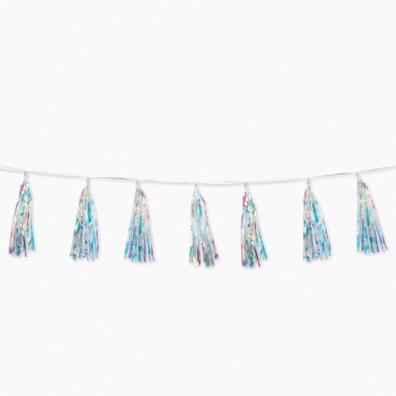 Beistle Set of 6 Iridescent Color Tassel Design Party Garlands 8’