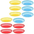 thumbnail image 3 of PAMINGONO 12Pcs Reusable Plastic Fast Food Baskets for Fried Chicken French Fries Snacks with Assorted Color, 3 of 8