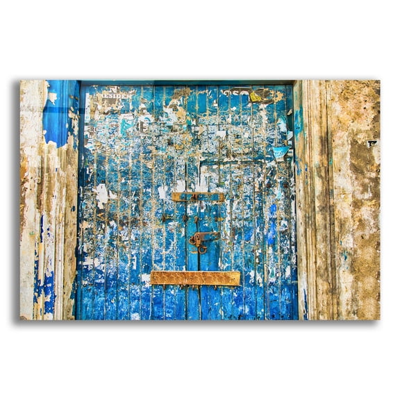 Epic Art 'This Old Blue Door' by Mark A Paulda, Acrylic Glass Wall Art, 24"x16"