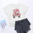 thumbnail image 5 of Meichang Valentines Day Chemises Femmes Cœur Graphique Tee Tops Manches Courtes Col Rond T-Shirts Blouses Joyeux Valentines Day Chemises, 5 of 5
