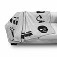thumbnail image 3 of Biology Soft Flannel Fleece Blanket, Monochromatic Composition of Science Chemistry Biological Related Motifs, Cozy Plush for Indoor and Outdoor Use, 50" x 70", White Charcoal Grey, by Ambesonne, 3 of 6