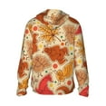 thumbnail image 3 of Uemuo Autumn Animal Maple Leaves Pattern Women's Full Zip UPF 50+ Sun Protection Hoodie Jacket Long Sleeve Sun Shirt Hiking Outdoor Performance with Pockets-Large, 3 of 9
