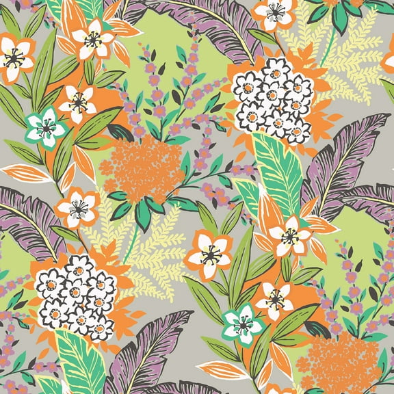 RuPaul RuJardin l'Orange Peel and Stick Wallpaper, 216-in by 20.50-in, 30.8 sq. ft.