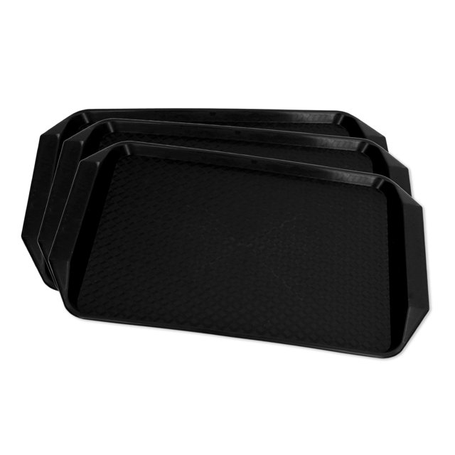 Plastic Tray, PP Material Food Tray Heat Resistance For Buffet Restaurant For Hotels Black