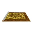 thumbnail image 2 of Ahgly Company Machine Washable Indoor Square Persian Yellow Traditional Area Rugs, 3' Square, 2 of 4