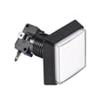 thumbnail image 5 of Uxcell Juego Botón de Presión 50x50 Cuadrado Interruptor de Botón LED de 12V con Microinterruptor Blanco 2Pack, 5 of 5