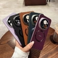 thumbnail image 4 of DEKKER For Honor Magic6 Pro 5G Back Cover Compatible with MagSafe PU TPU Phone Case - Orange, 4 of 5